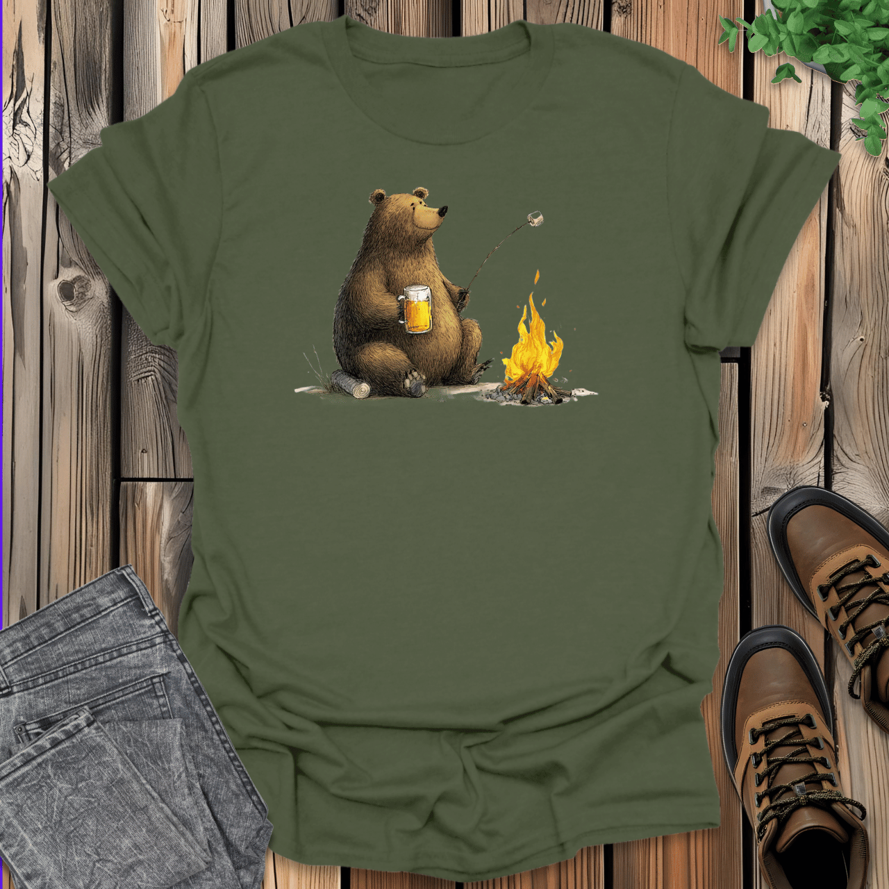 Bear Camping T-Shirt