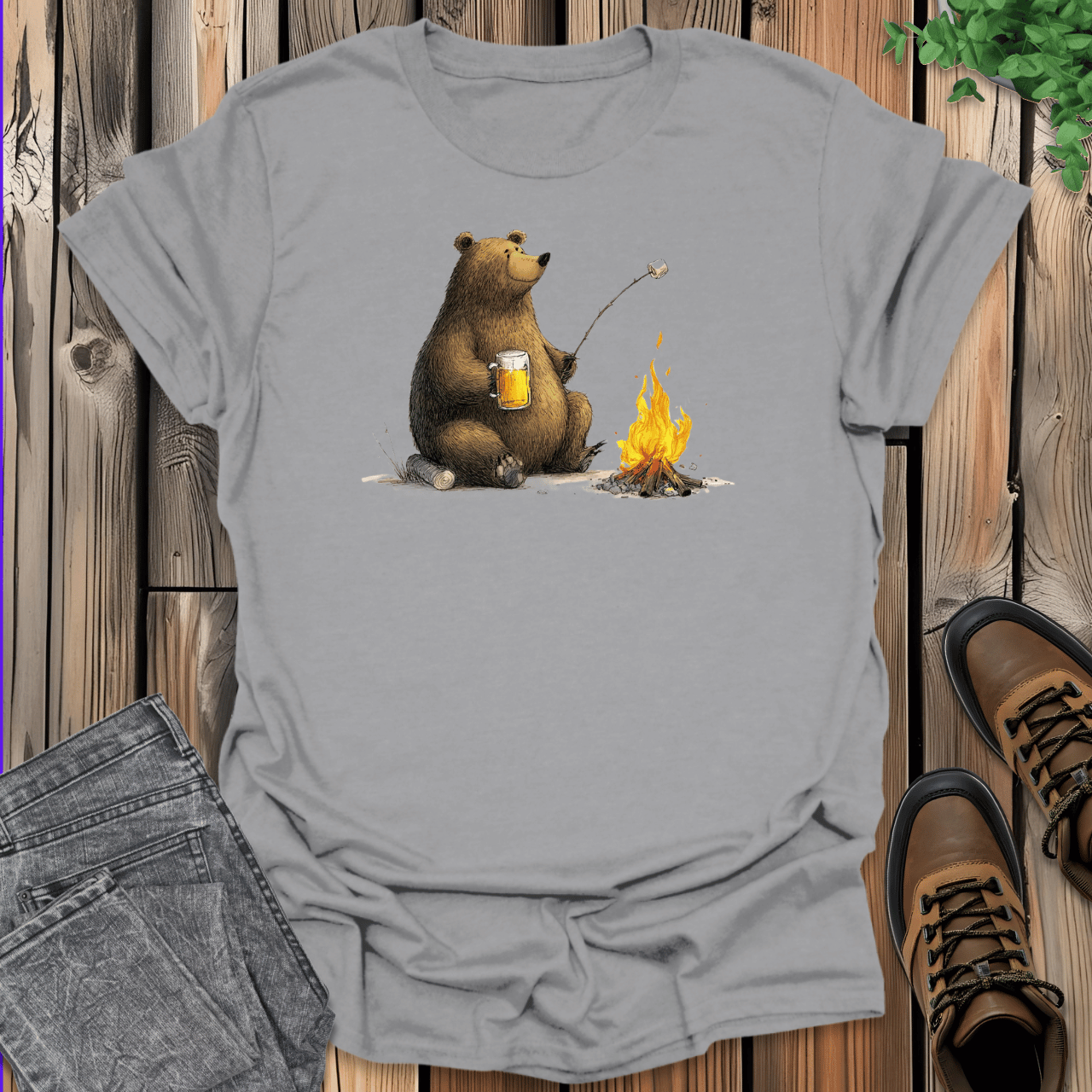 Bear Camping T-Shirt