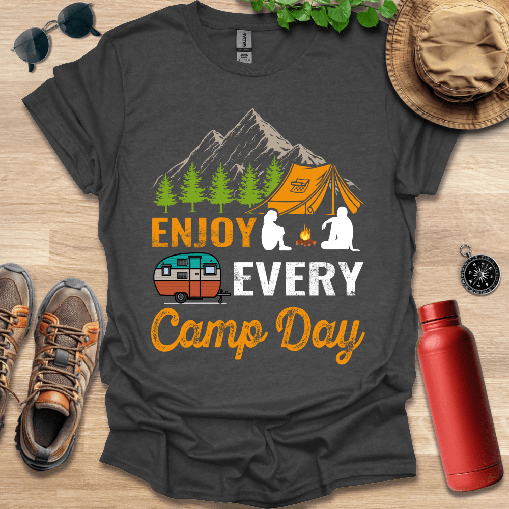 a t - shirt that says enjoy every camp day