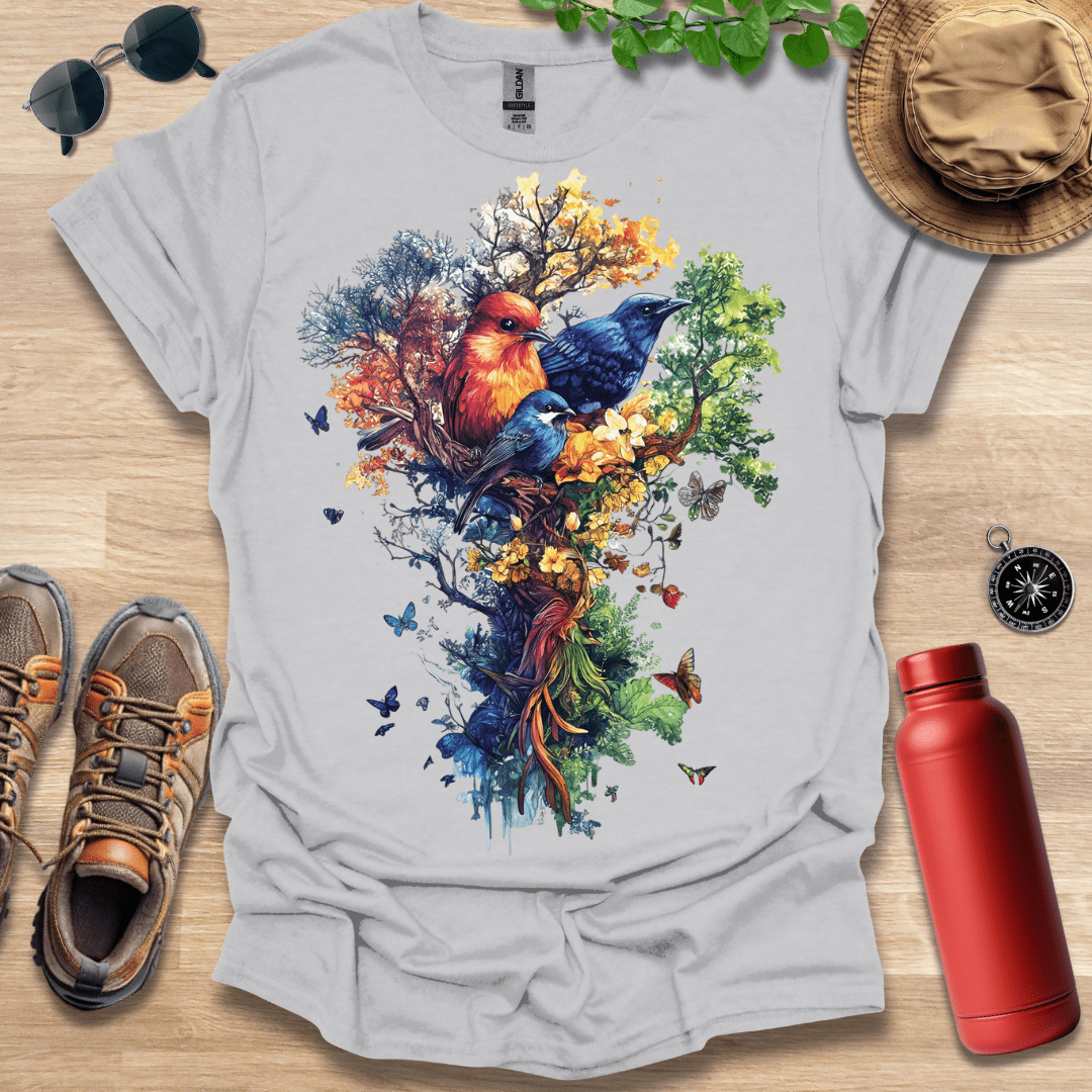 Colorful Bird Haven T-Shirt