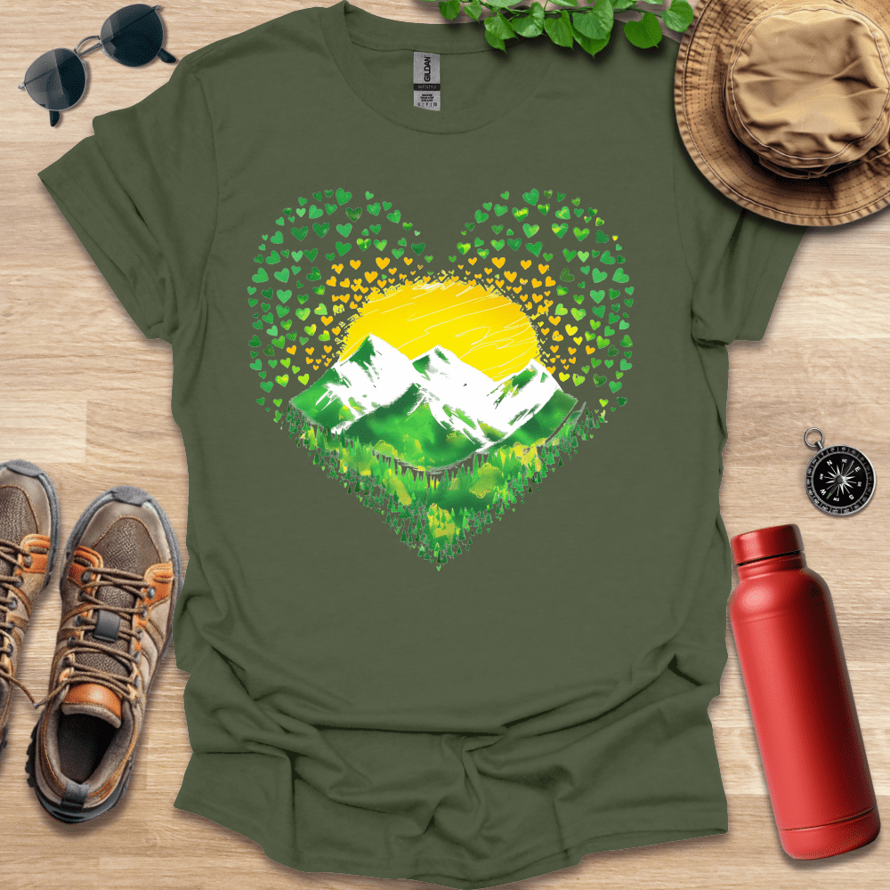 Green Heart Peaks T-Shirt