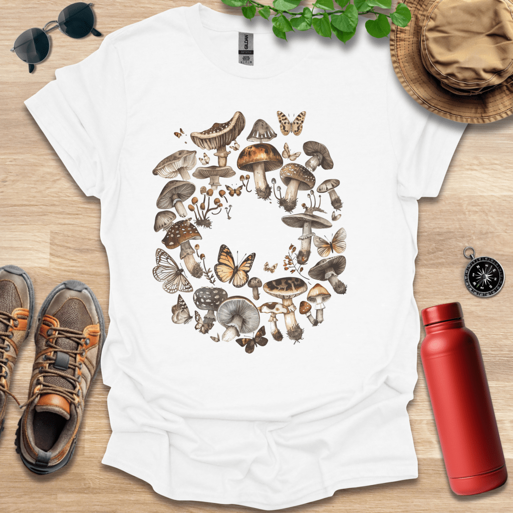 Butterfly Fungi Circle T-Shirt