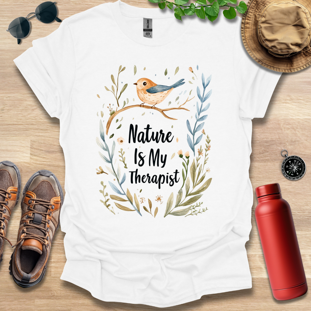 Nature is my Therapist Bird T-Shirt