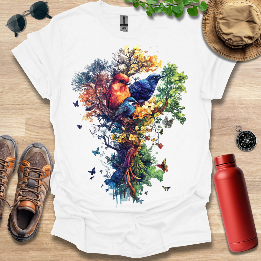 Colorful Bird Haven T-Shirt