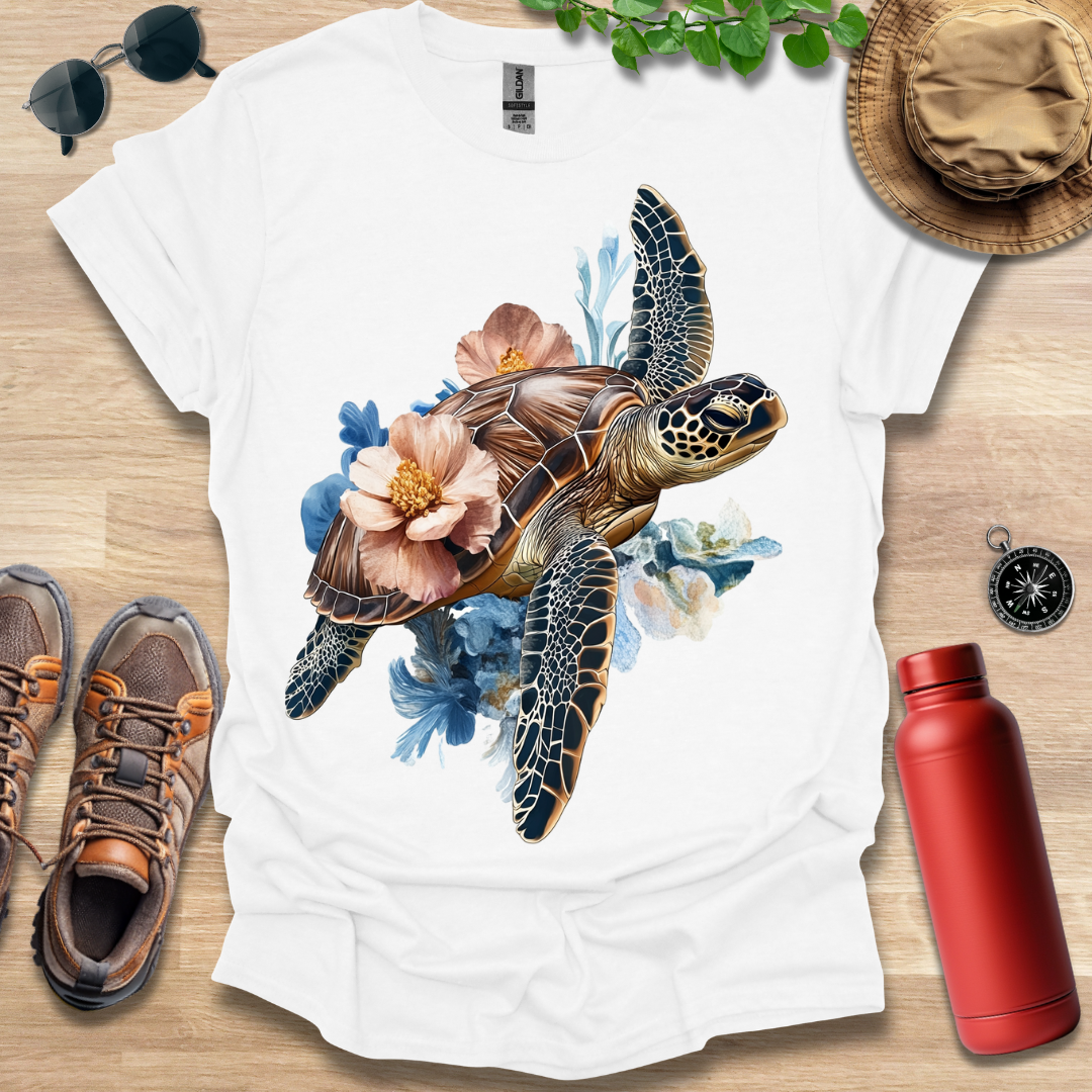 Turtle and Blooms T-Shirt