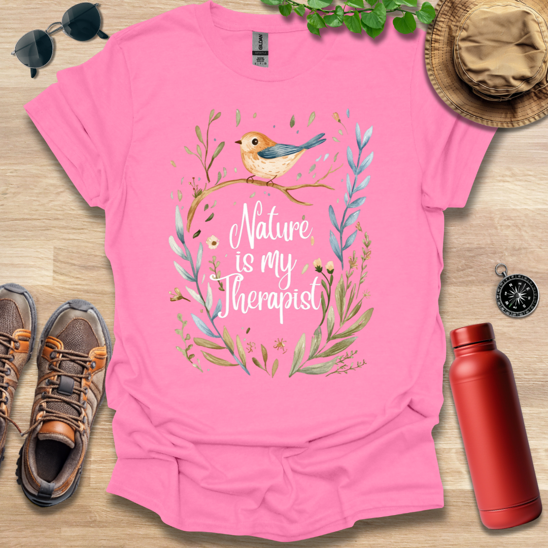 Nature is my Therapist Bird T-Shirt