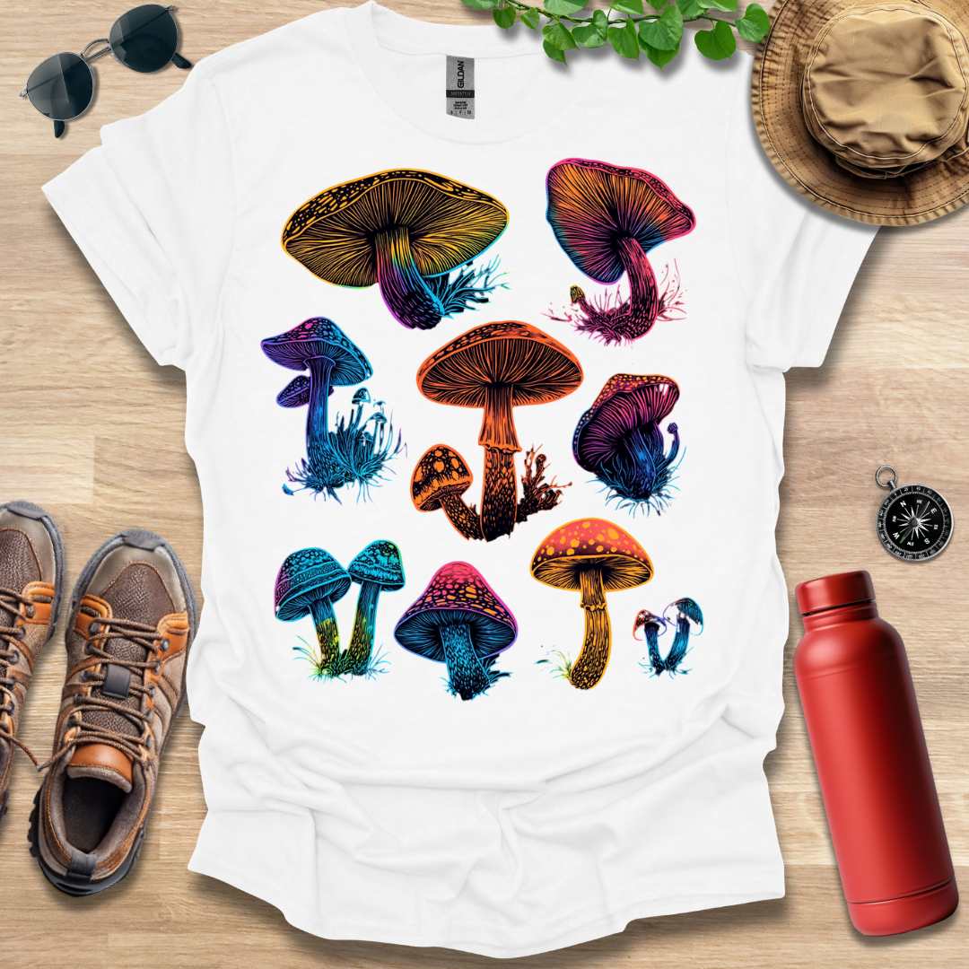 Radiant Fungi Patterns T-Shirt