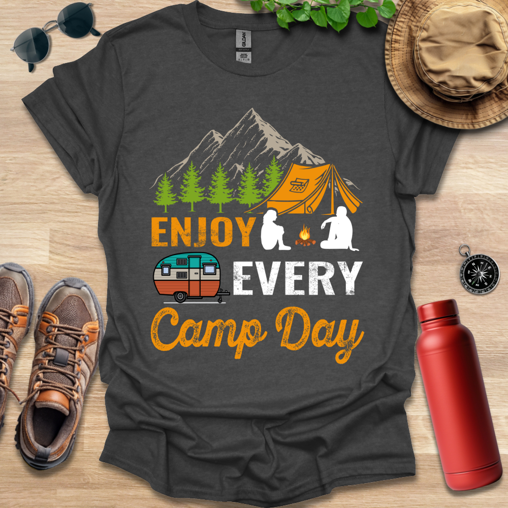 a t - shirt that says enjoy every camp day