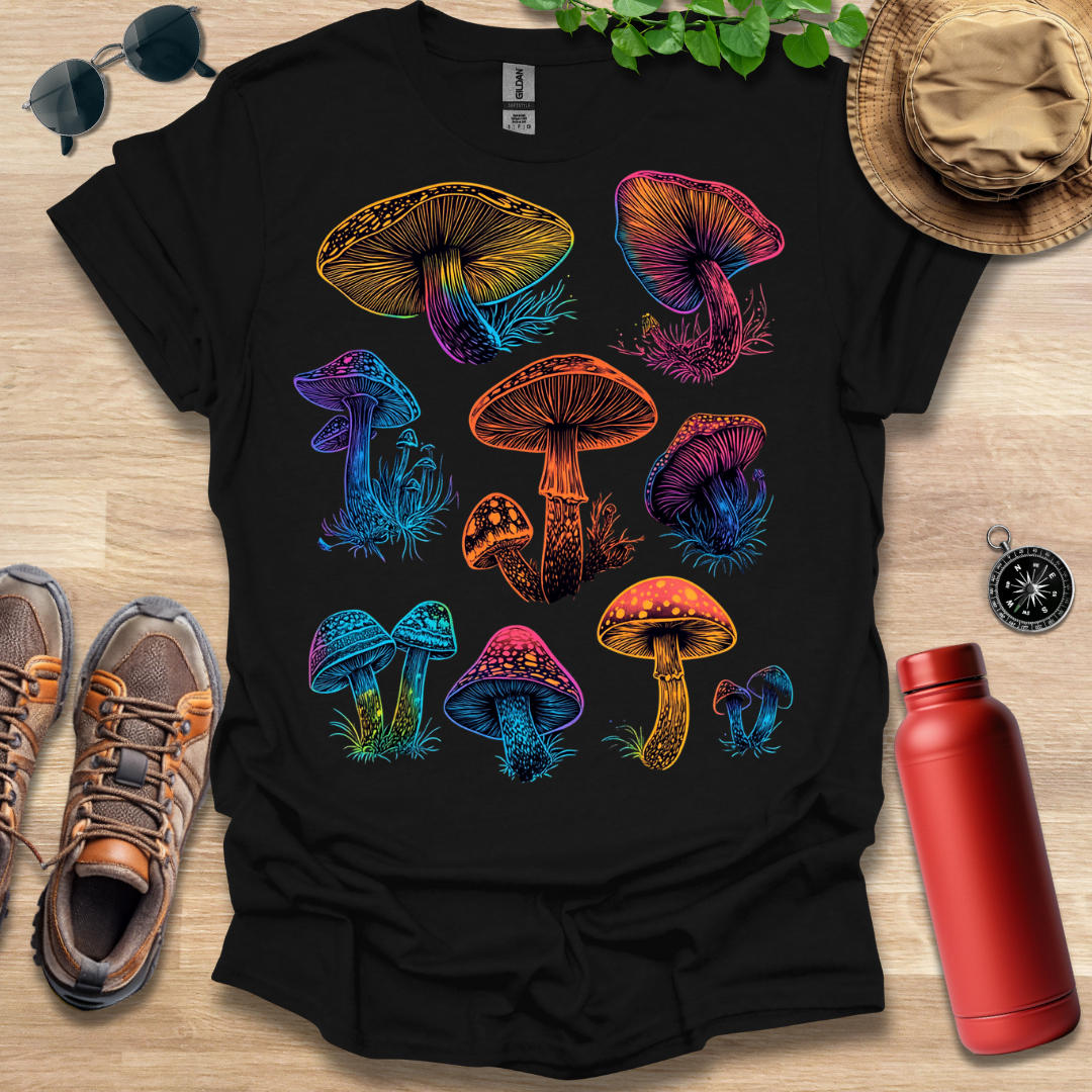 Radiant Fungi Patterns T-Shirt