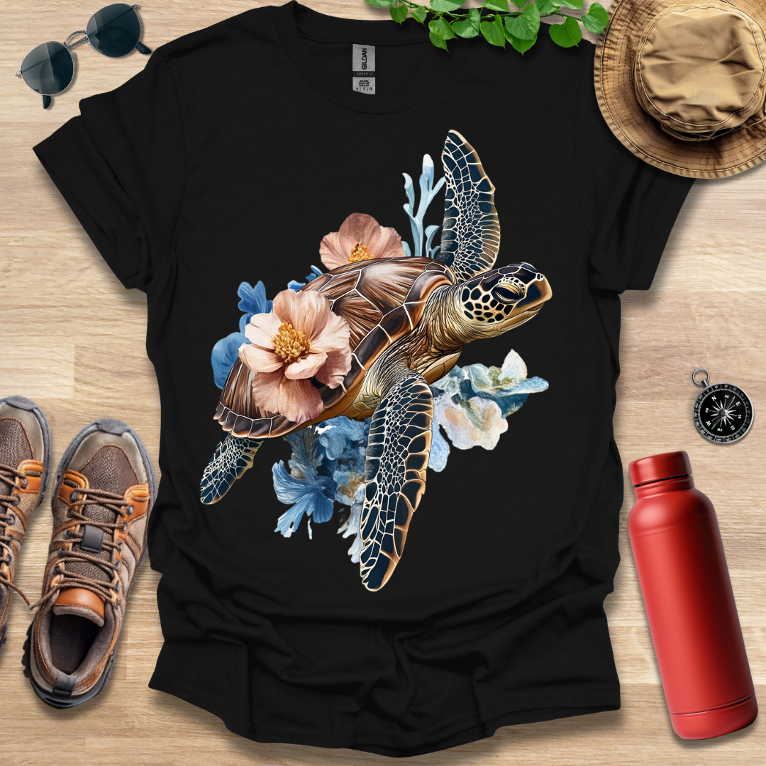 Turtle and Blooms T-Shirt