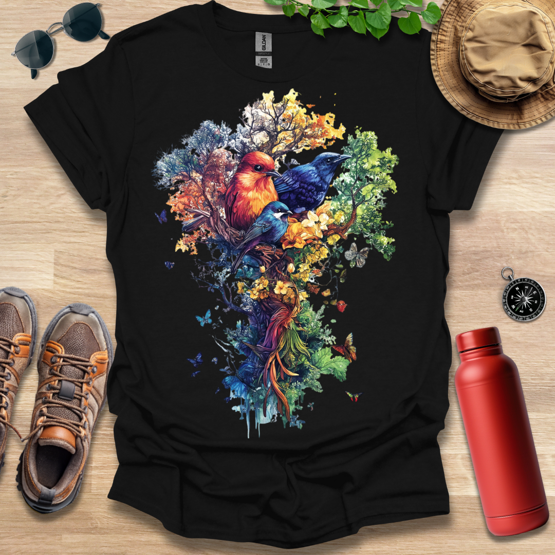 Colorful Bird Haven T-Shirt