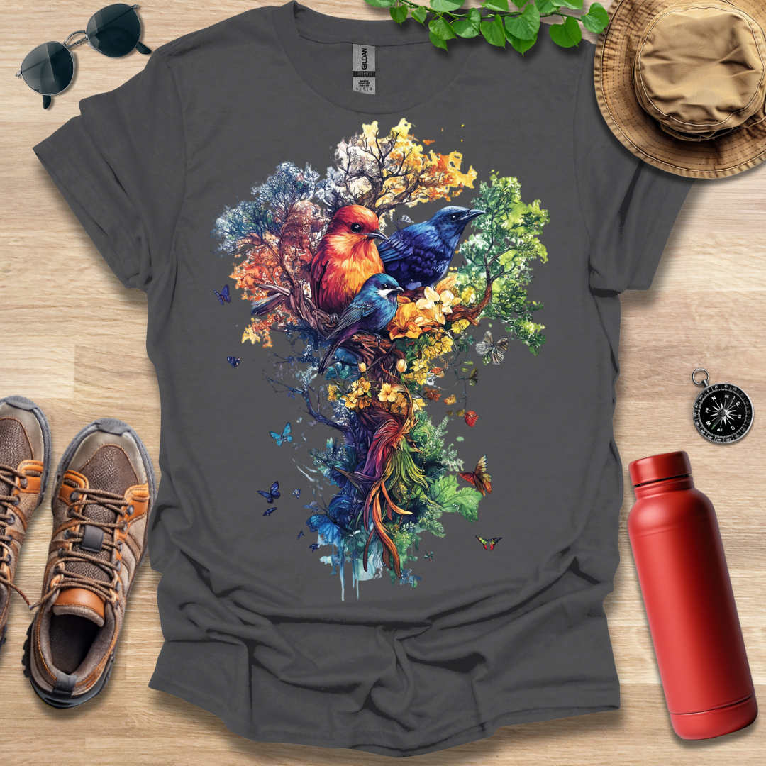 Colorful Bird Haven T-Shirt