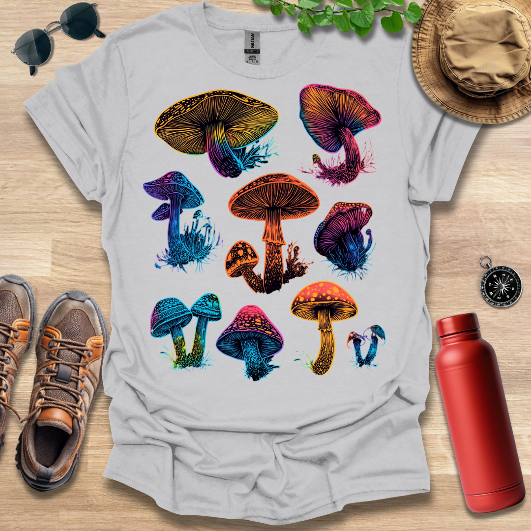 Radiant Fungi Patterns T-Shirt