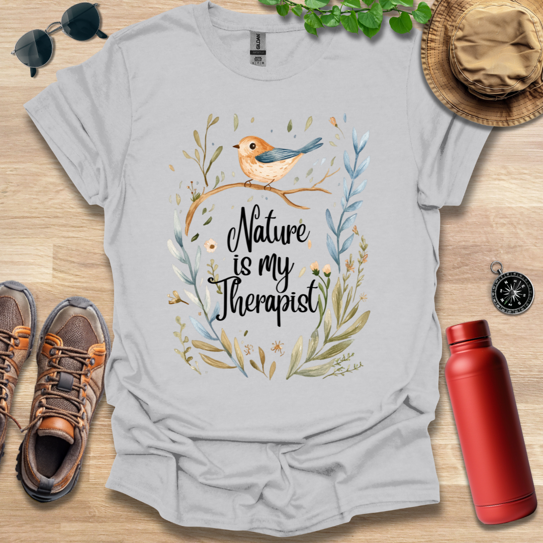 Nature is my Therapist Bird T-Shirt