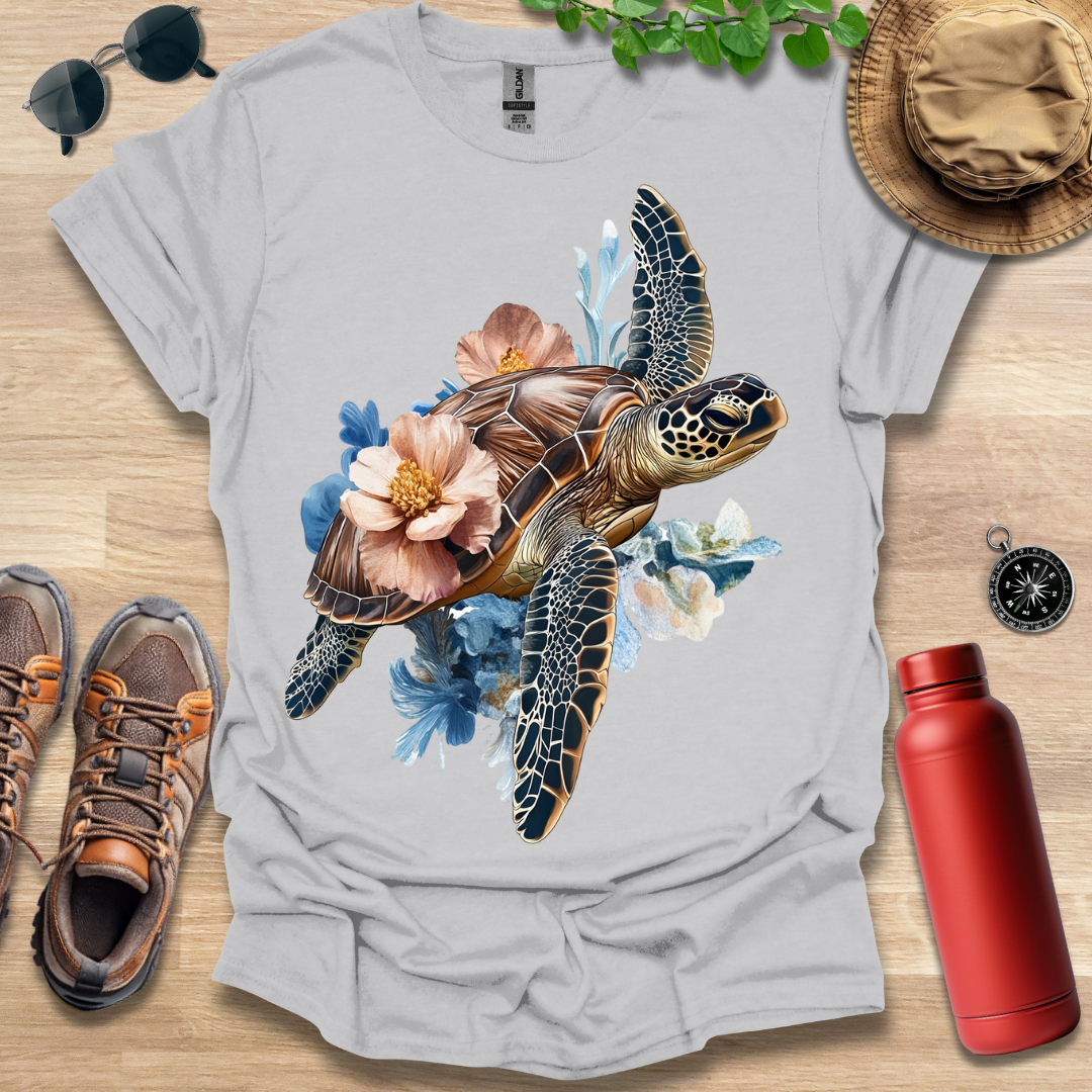 Turtle and Blooms T-Shirt