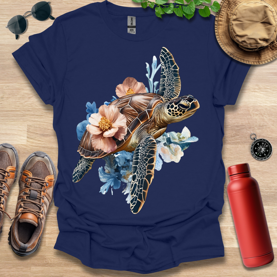 Turtle and Blooms T-Shirt