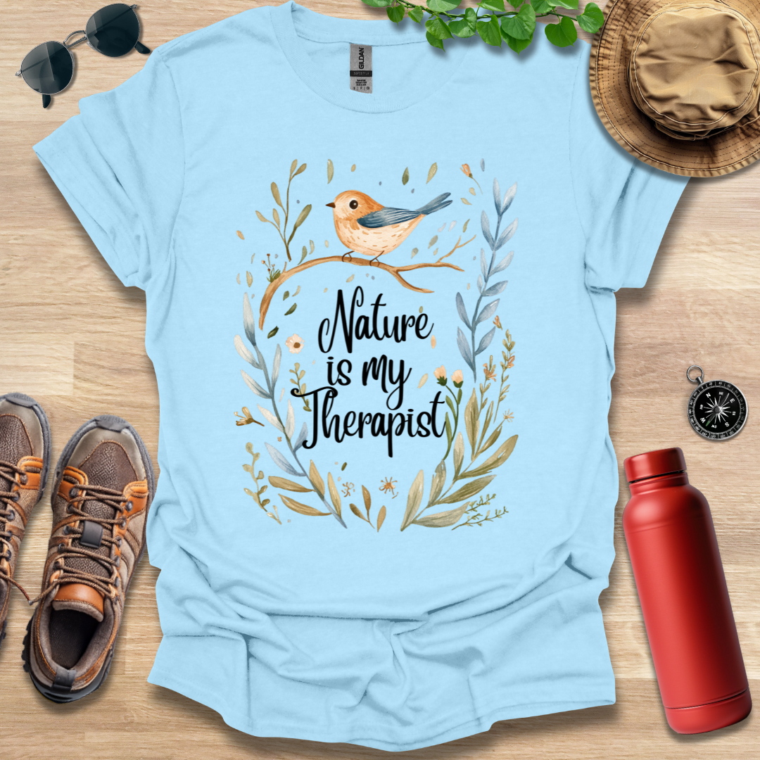 Nature is my Therapist Bird T-Shirt