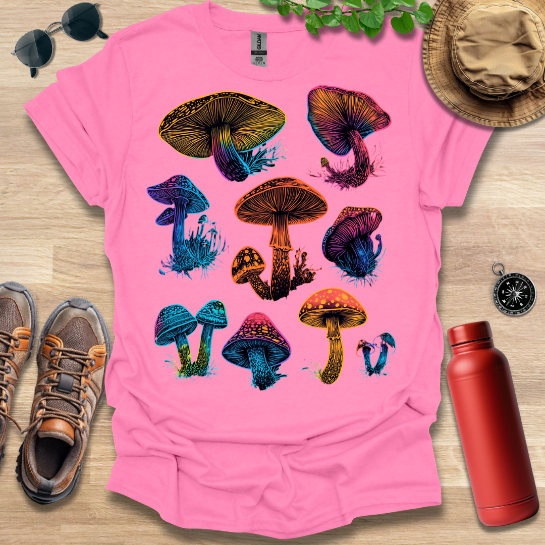 Radiant Fungi Patterns T-Shirt