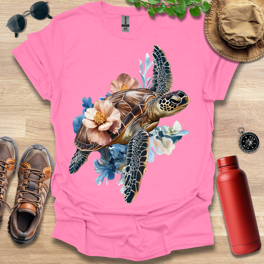 Turtle and Blooms T-Shirt