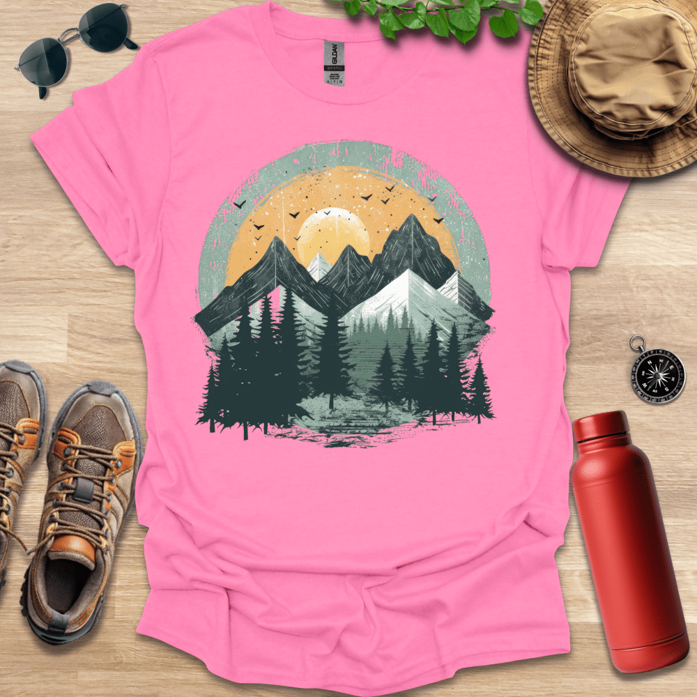 Rustic Mountain Sunrise T-Shirt