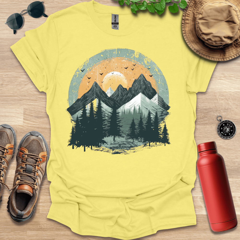 Rustic Mountain Sunrise T-Shirt