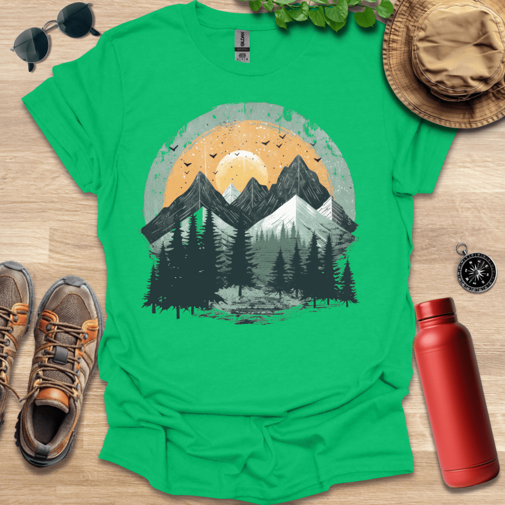 Rustic Mountain Sunrise T-Shirt