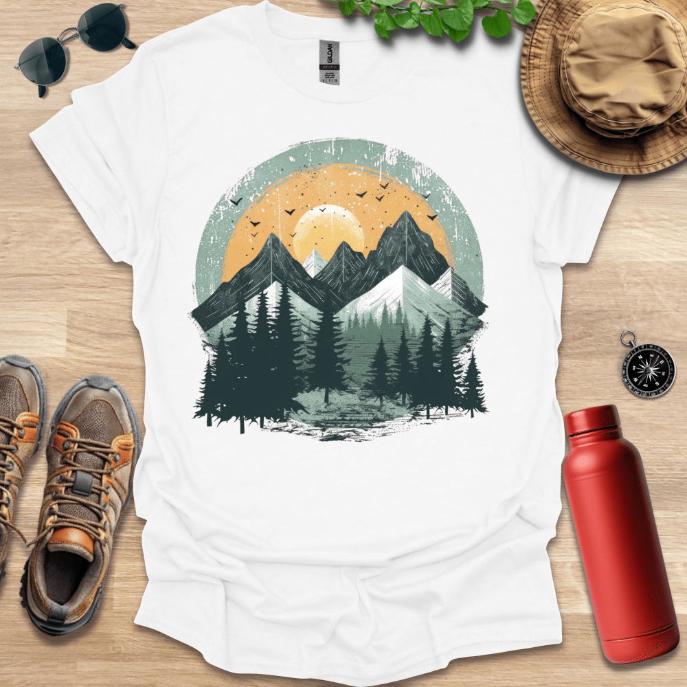 Rustic Mountain Sunrise T-Shirt