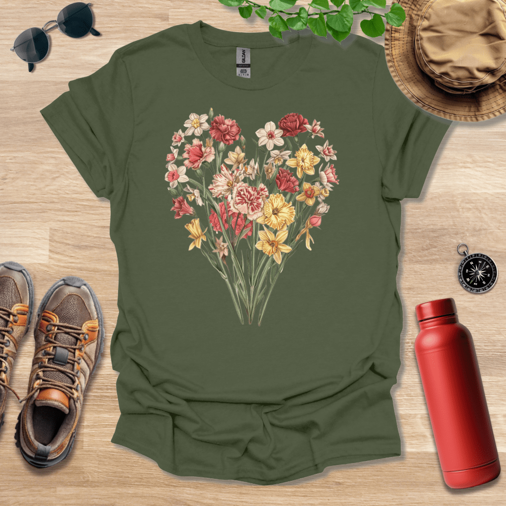 Floral Heart Arrangement T-Shirt