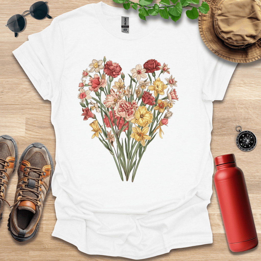 Floral Heart Arrangement T-Shirt