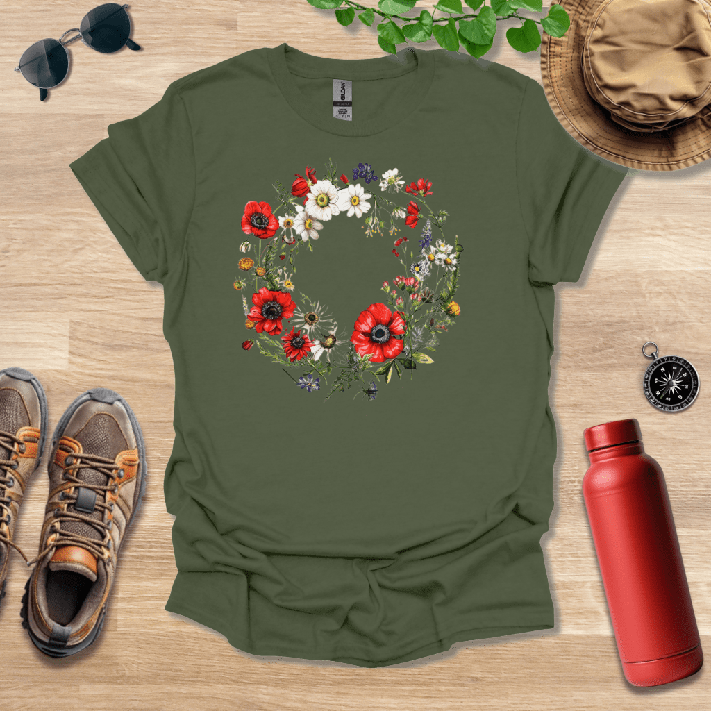 Wreath of Poppies T-Shirt