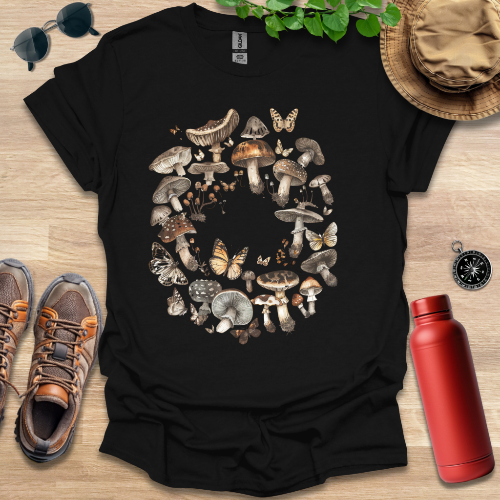 Butterfly Fungi Circle T-Shirt