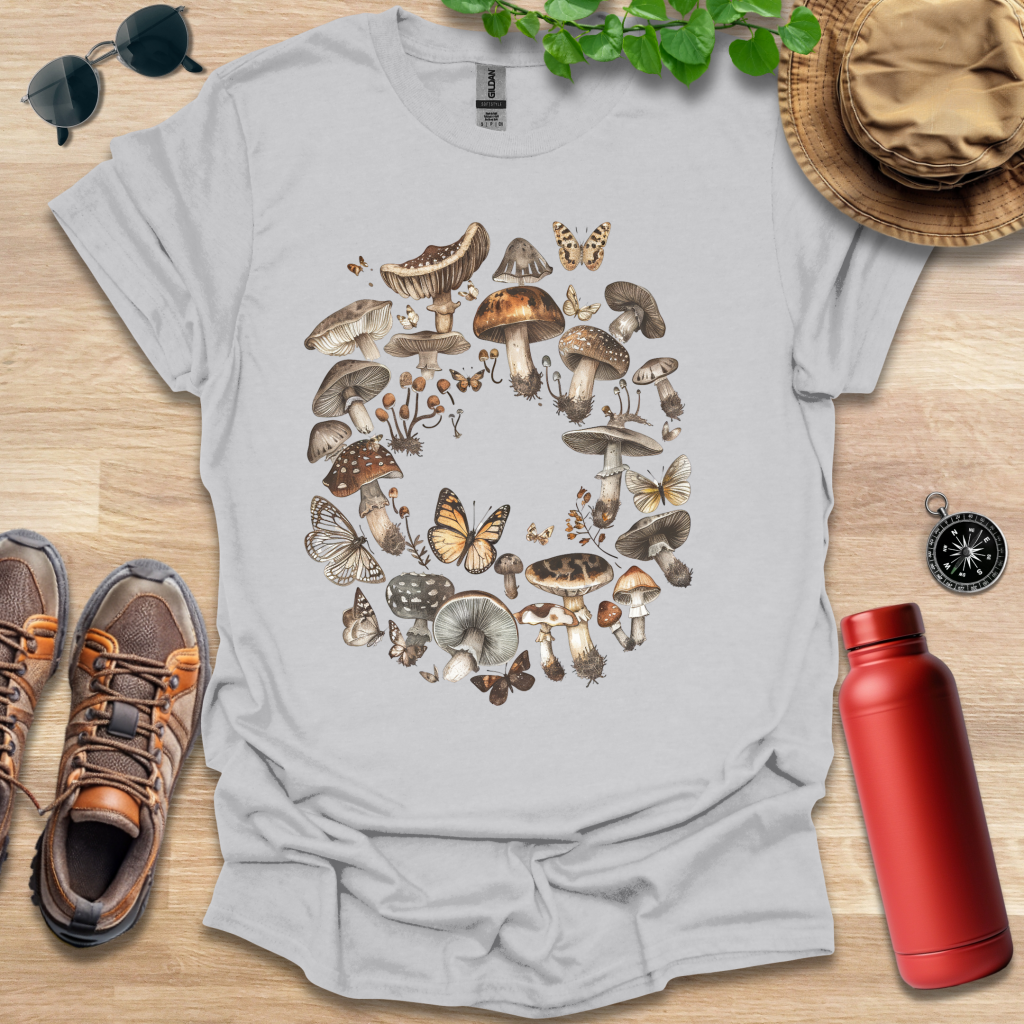 Butterfly Fungi Circle T-Shirt