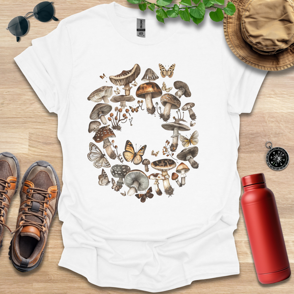 Butterfly Fungi Circle T-Shirt