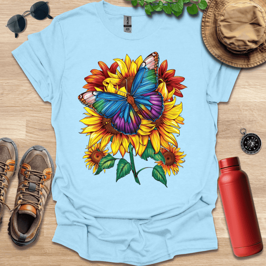 Butterfly Sunflower Delight T-Shirt