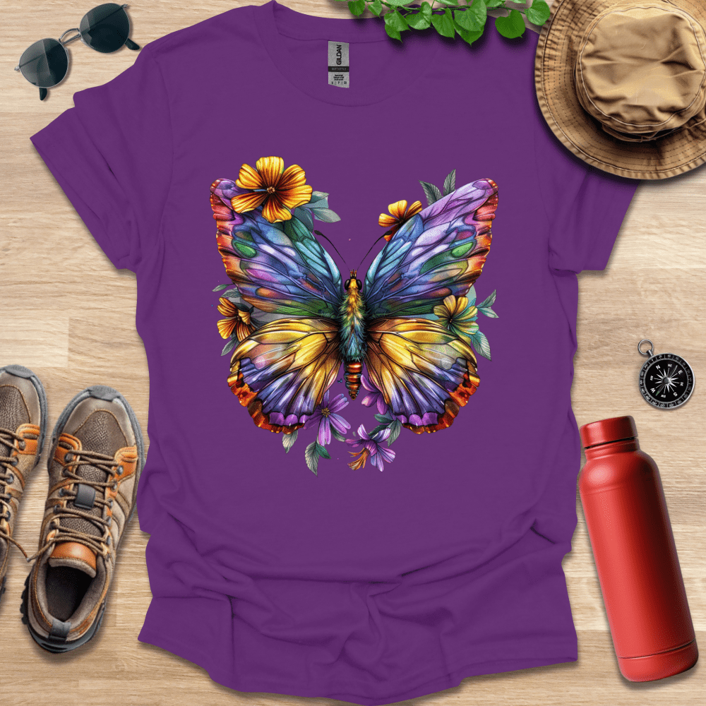 Colorful Butterfly Blooms T-Shirt