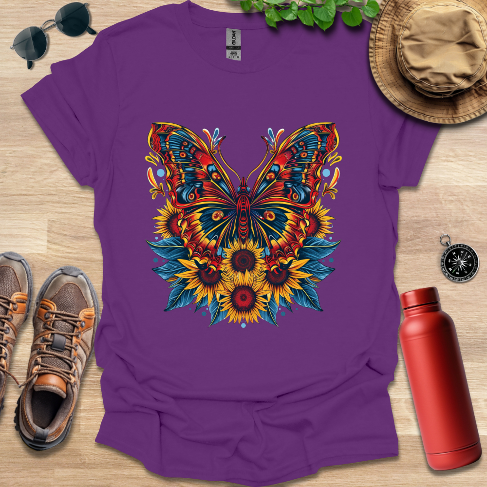 Fiery Garden Butterfly T-Shirt