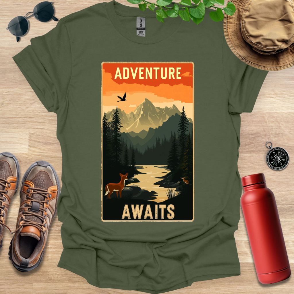 Adventure Awaits Badge T-Shirt